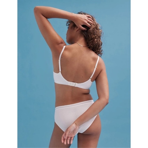 Third Love 24/7 Pima Cotton T-Shirt Bra 34D Set of 2 Lined Underwire Black White - Picture 3 of 11